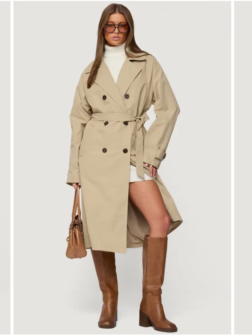Edikted Amur Belted Trench Coat